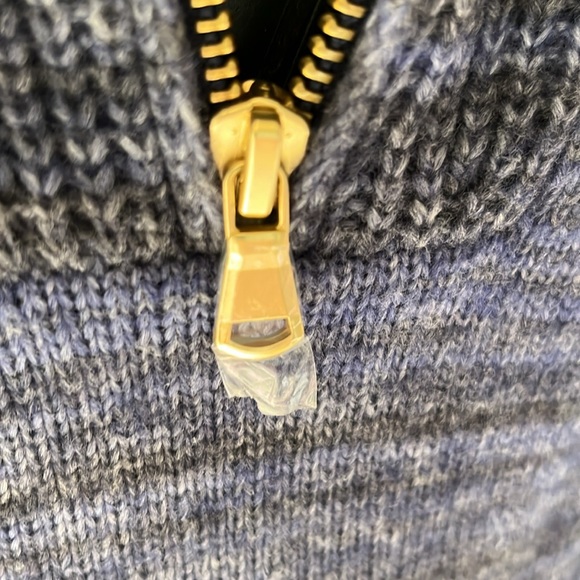 JCrew new without tags never worn blue and grey sweater with long zip. - Picture 3 of 5